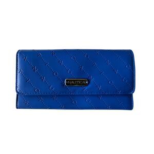 Nautica Royal Blue Women's Wallet Clutch Billfold with RFID Blocking